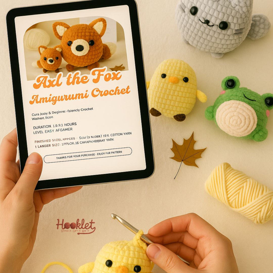 Hooklet Starter Plushie Bundle – 4 Amigurumi Crochet Patterns (PDF)