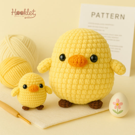 Mini Chick Amigurumi Keychain Crochet Pattern – PDF Download