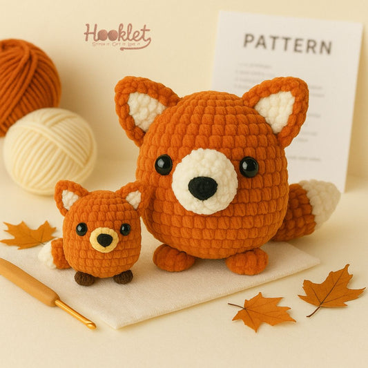 Fox Amigurumi Crochet Pattern – Axl the Fox Plushie PDF Download