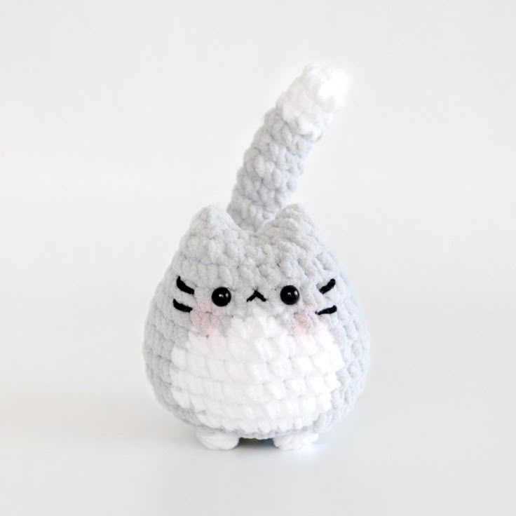 Finished crochet cat plush – beginner amigurumi pattern PDF - Hooklet