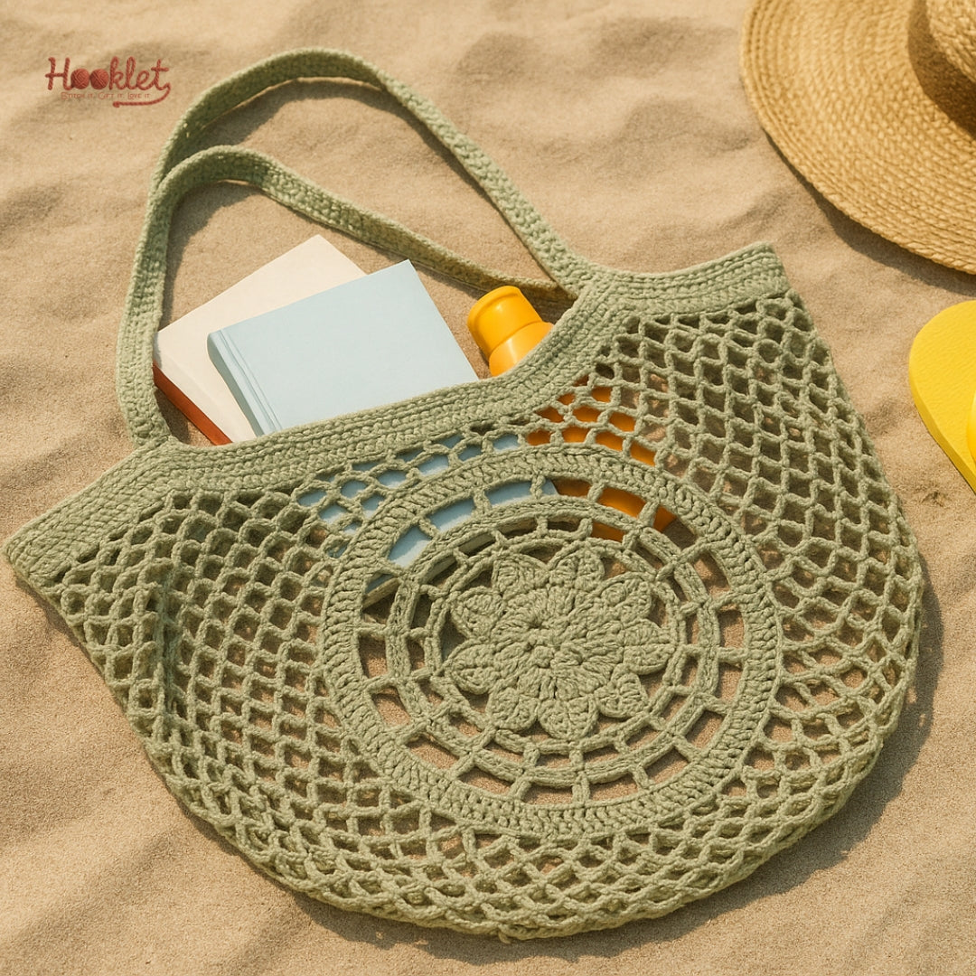 Finished crochet market bag – beginner amigurumi pattern PDF - Hooklet