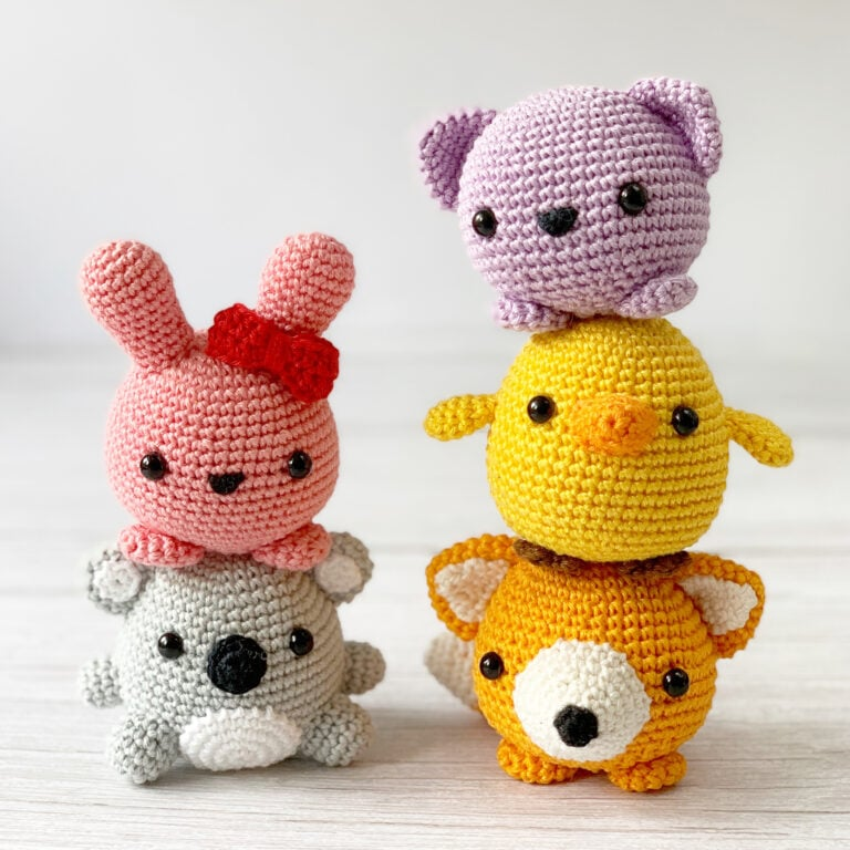 Finished crochet fox plush – beginner amigurumi pattern PDF