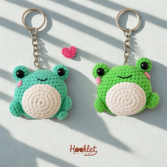 frog amigurumi crochet keychain